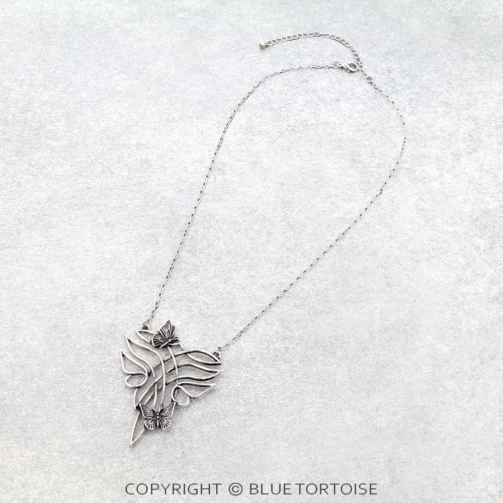 Western Boot Stitch w/ Butterfly Necklace