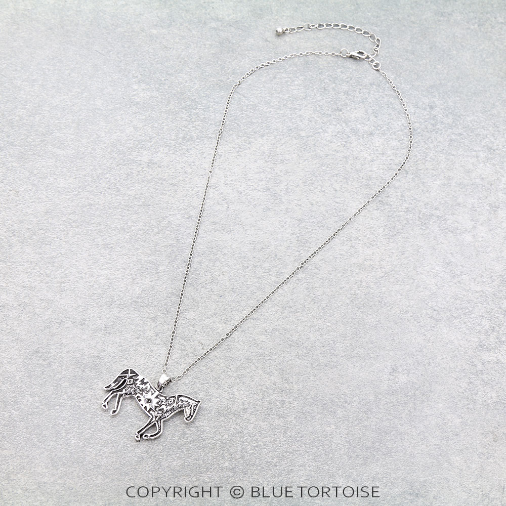 Western Aztec Horse Necklace