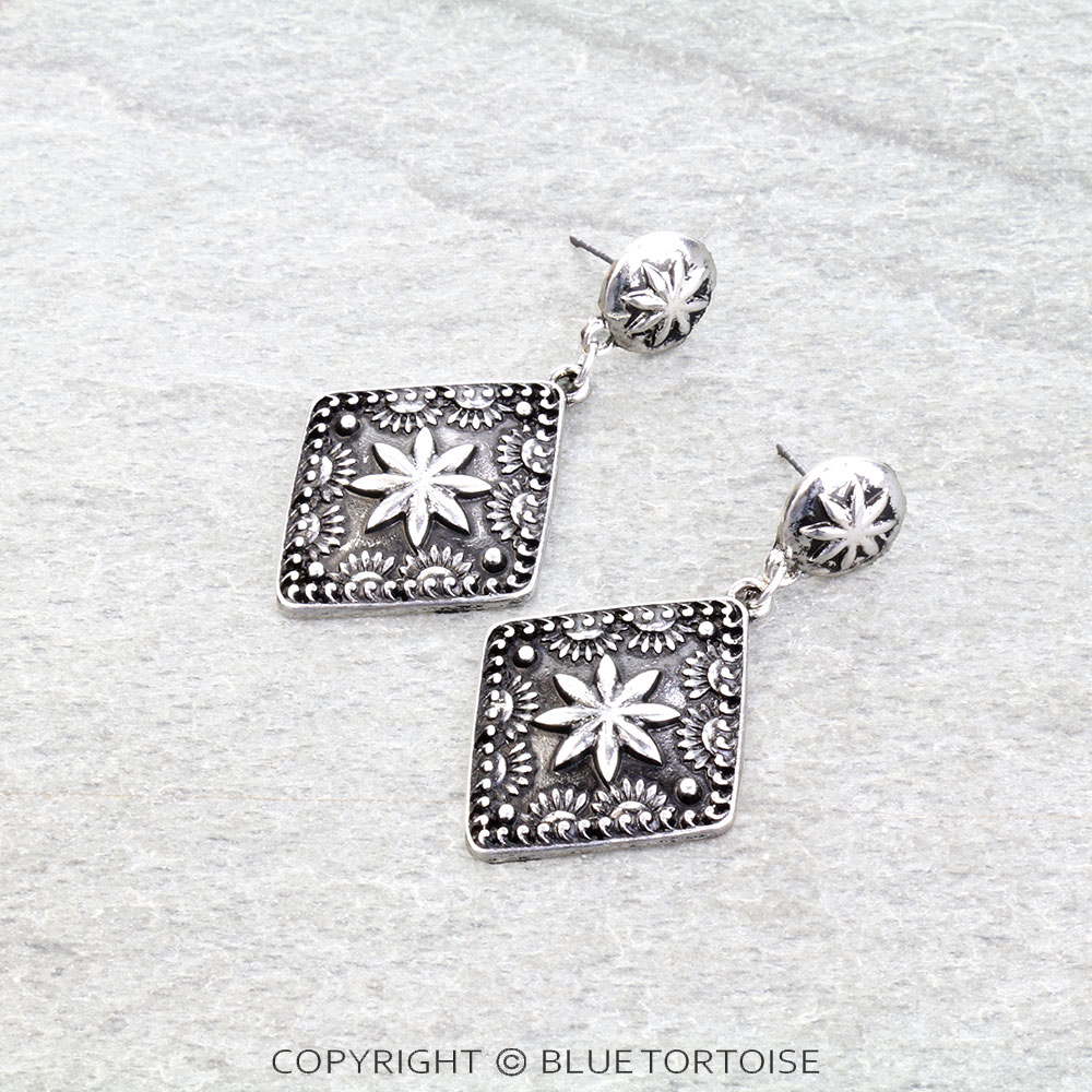 Western TXR Concho Stud Earrings