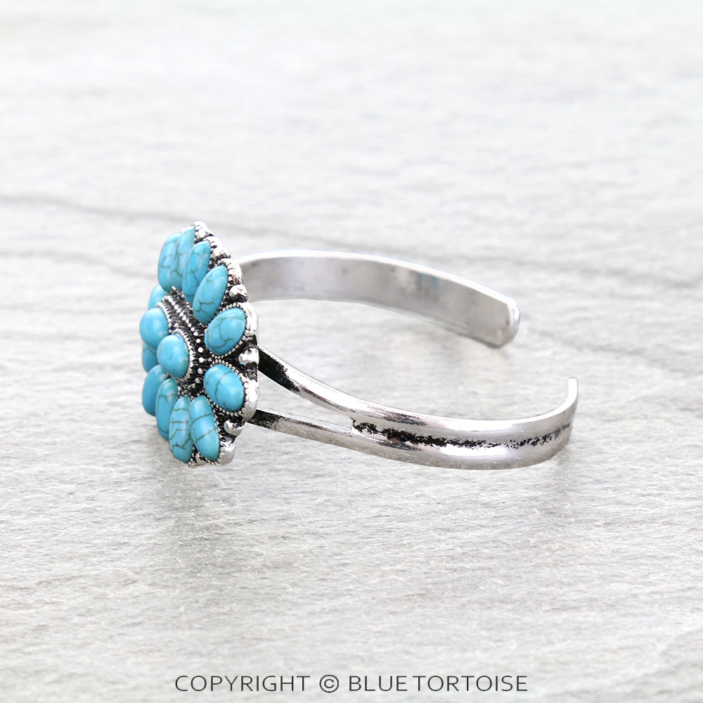 Western Concho Stone Cuff Bracelet - Image 2