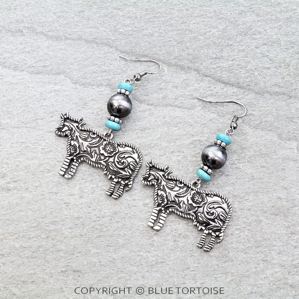 Western Cow Dangle Earrings
