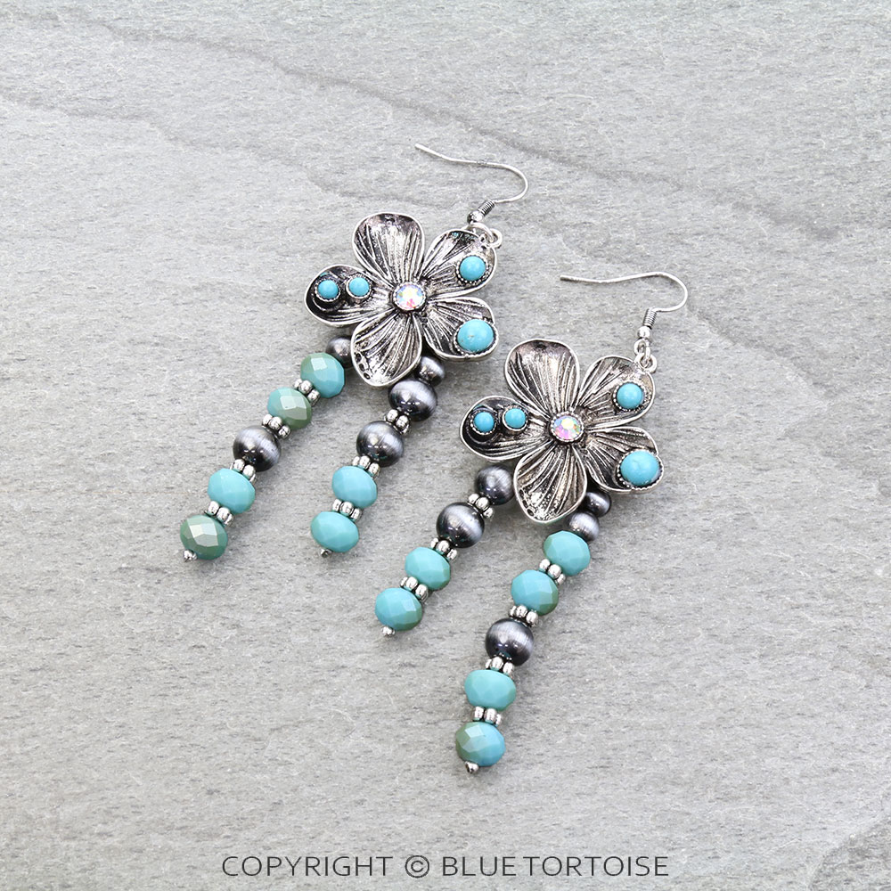 Western Flower Dangle Earrings