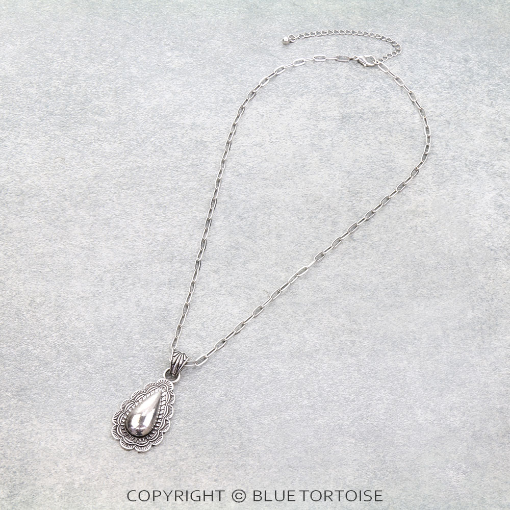 Western Ball TXR Teardrop Necklace