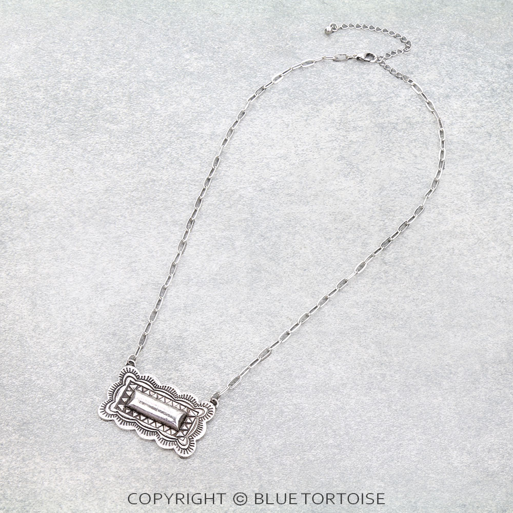 Western Ball TXR Bar Necklace