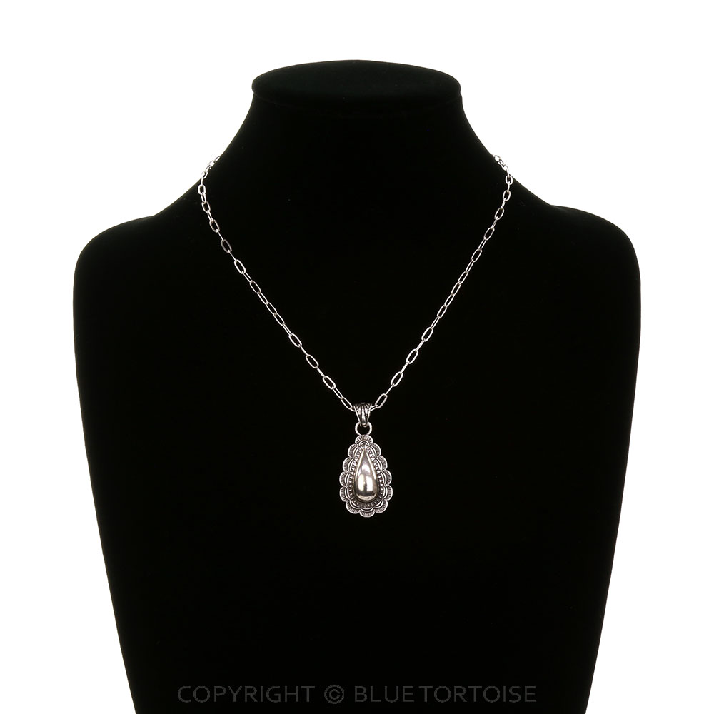 Western Ball TXR Teardrop Necklace - Image 2