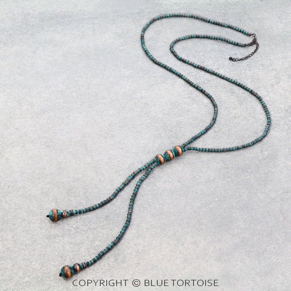 Navajo Style Pearl Long Necklace