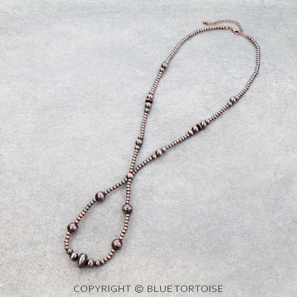 Navajo Style Pearl Long Necklace