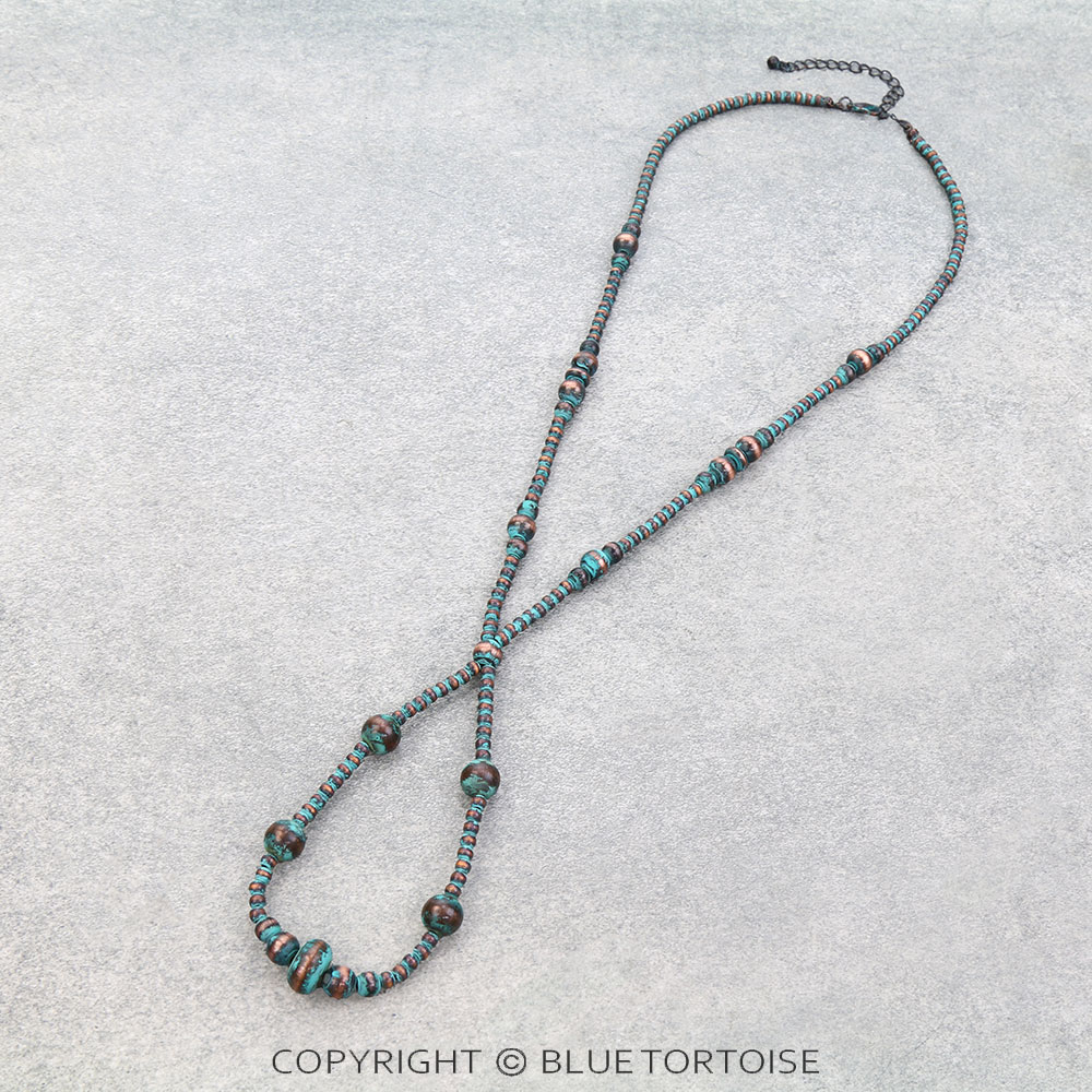 Navajo Style Pearl Long Necklace