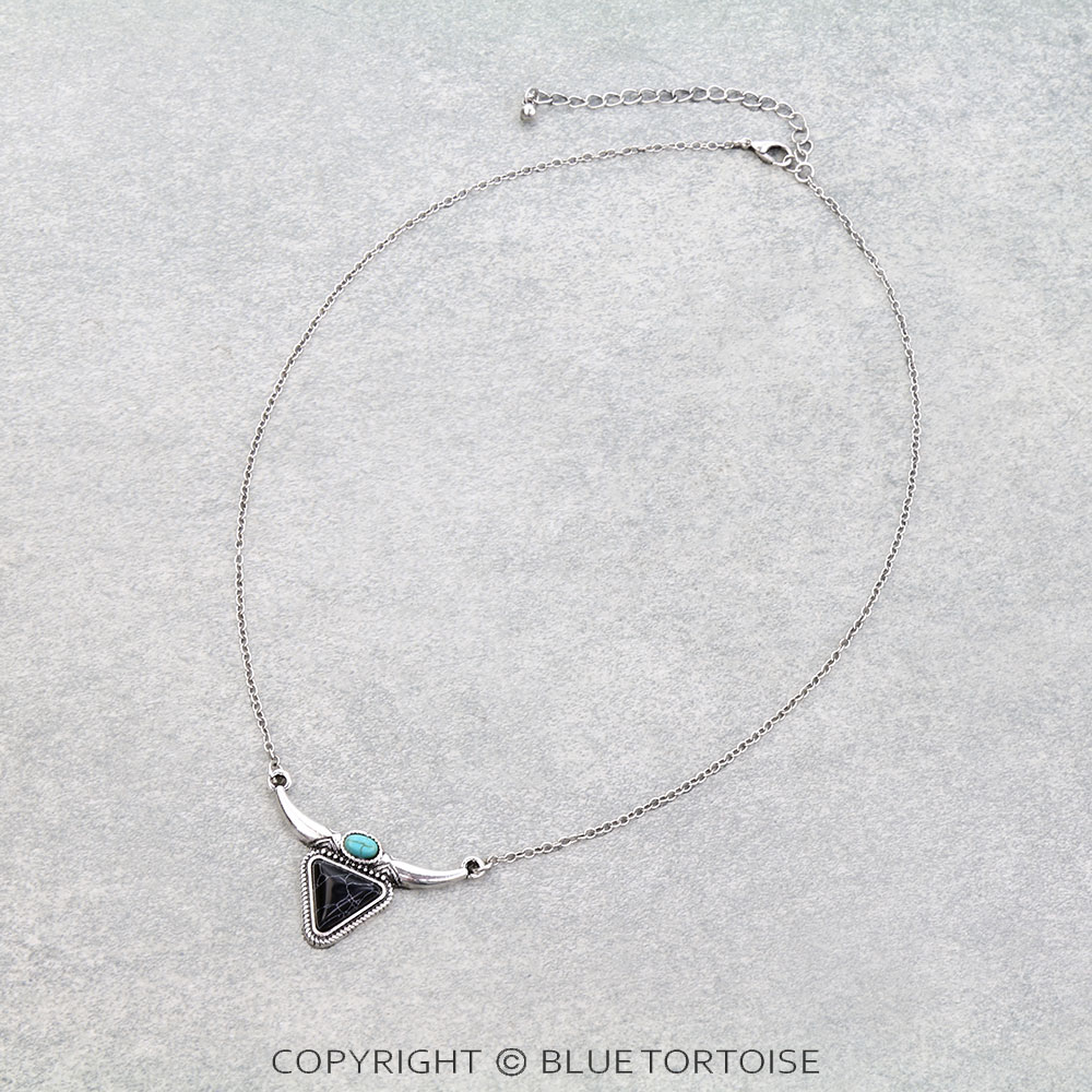 Western Steerhead Stone Necklace