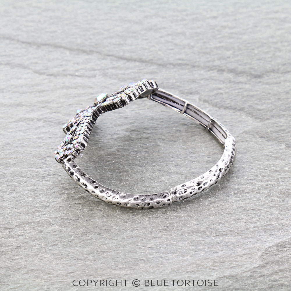 Western Cross Stone Stretch Bracelet - Image 2