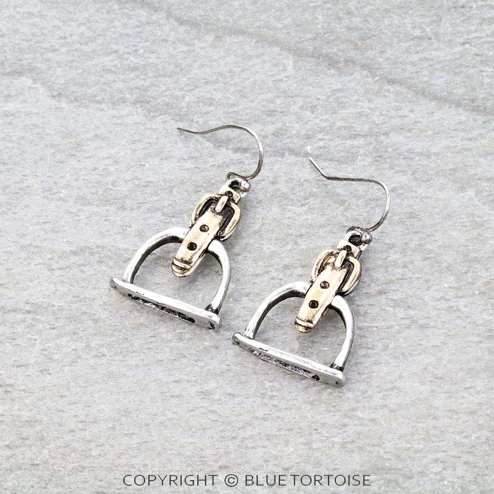 Western Horsebit Dangle Earrings