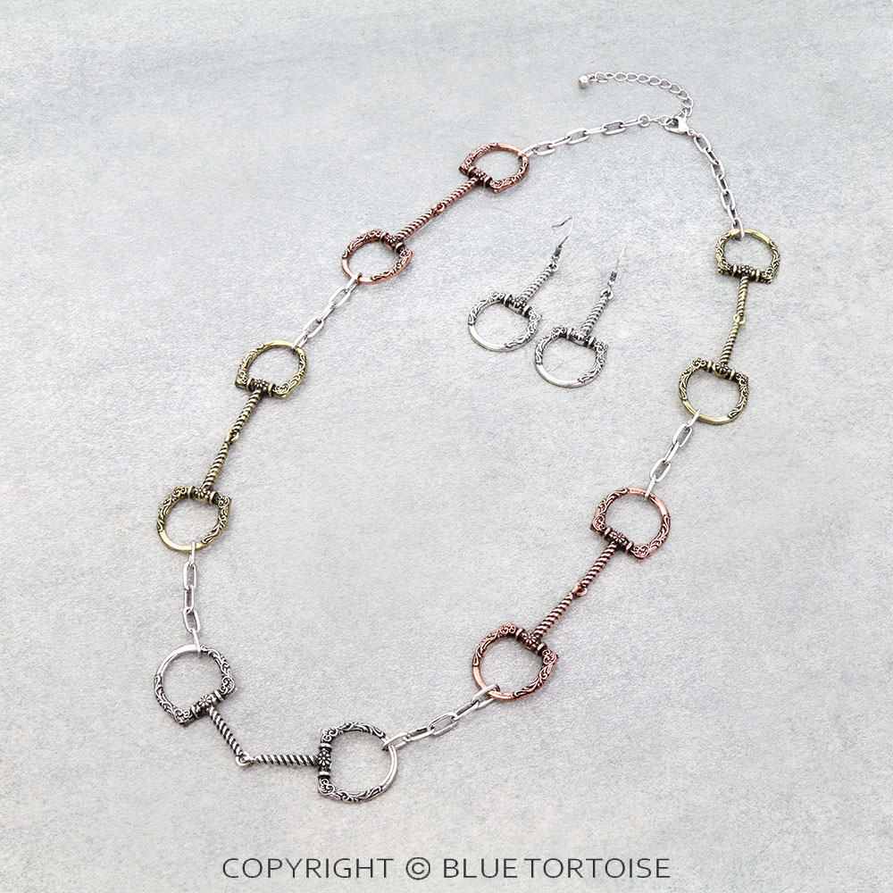 Western Horsebit Necklace Set