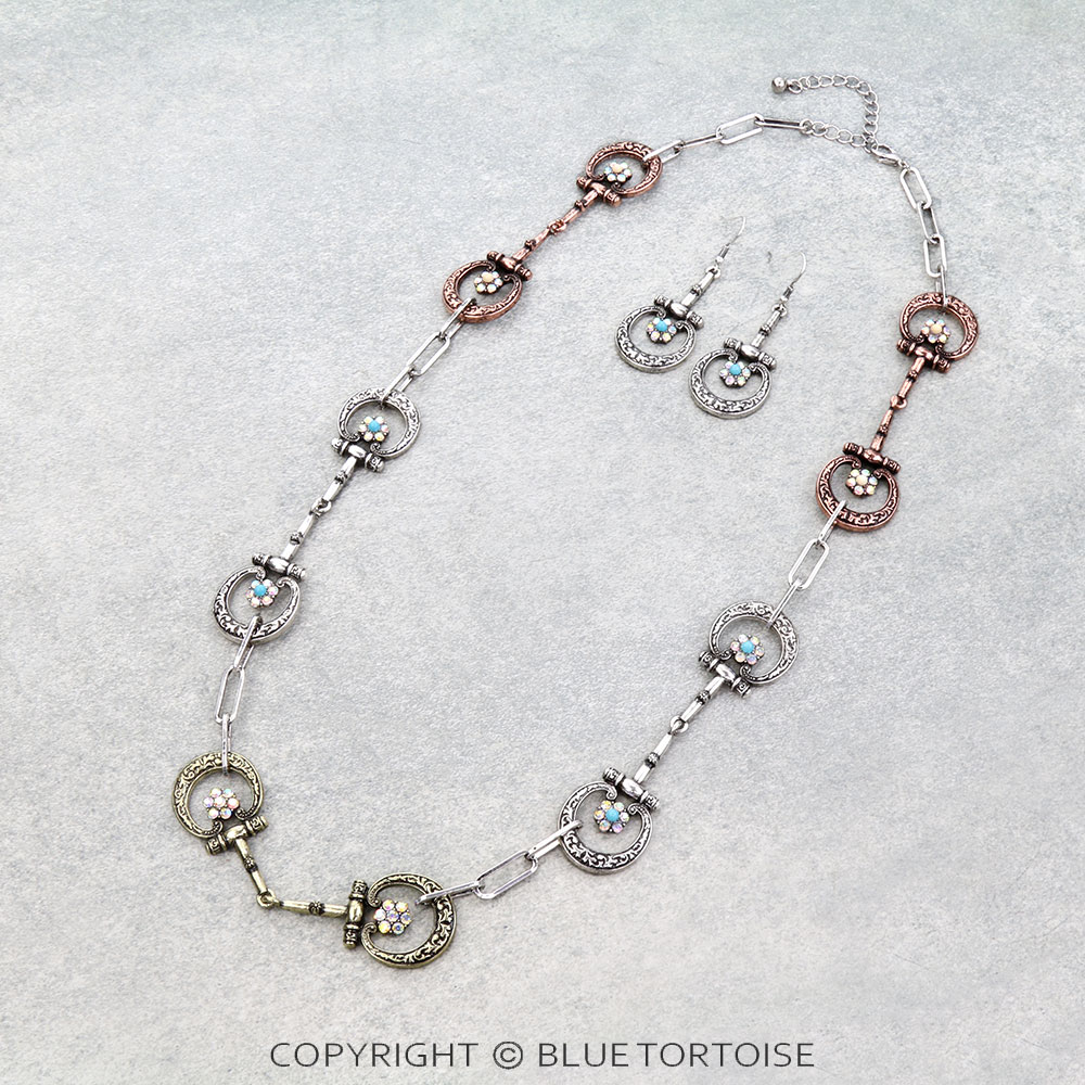 Western Horsebit Necklace Set