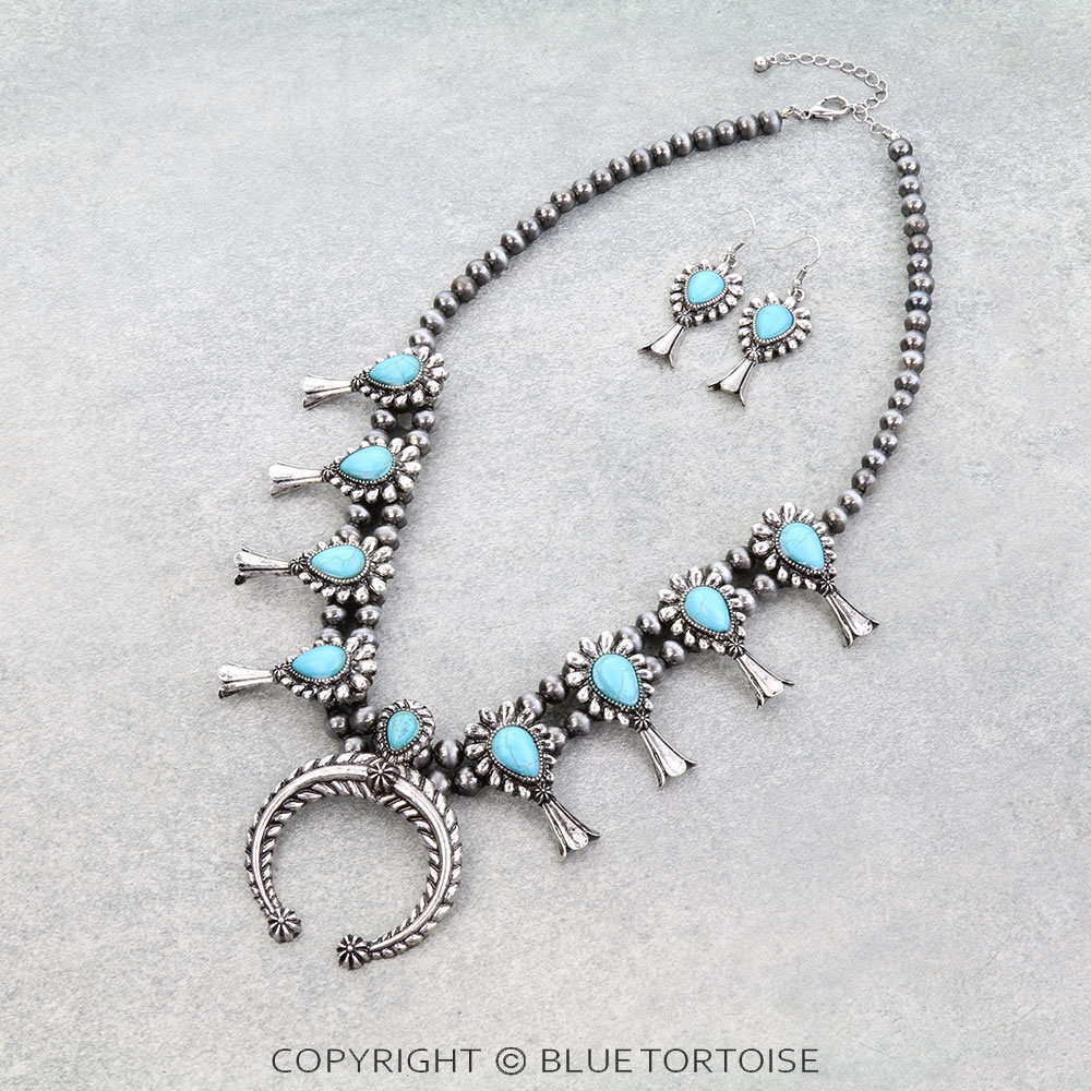 Western Squash Blossom Necklace Set