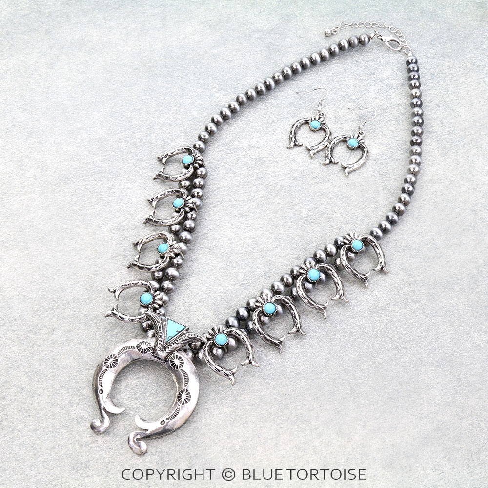 Western Squash Blossom Necklace Set