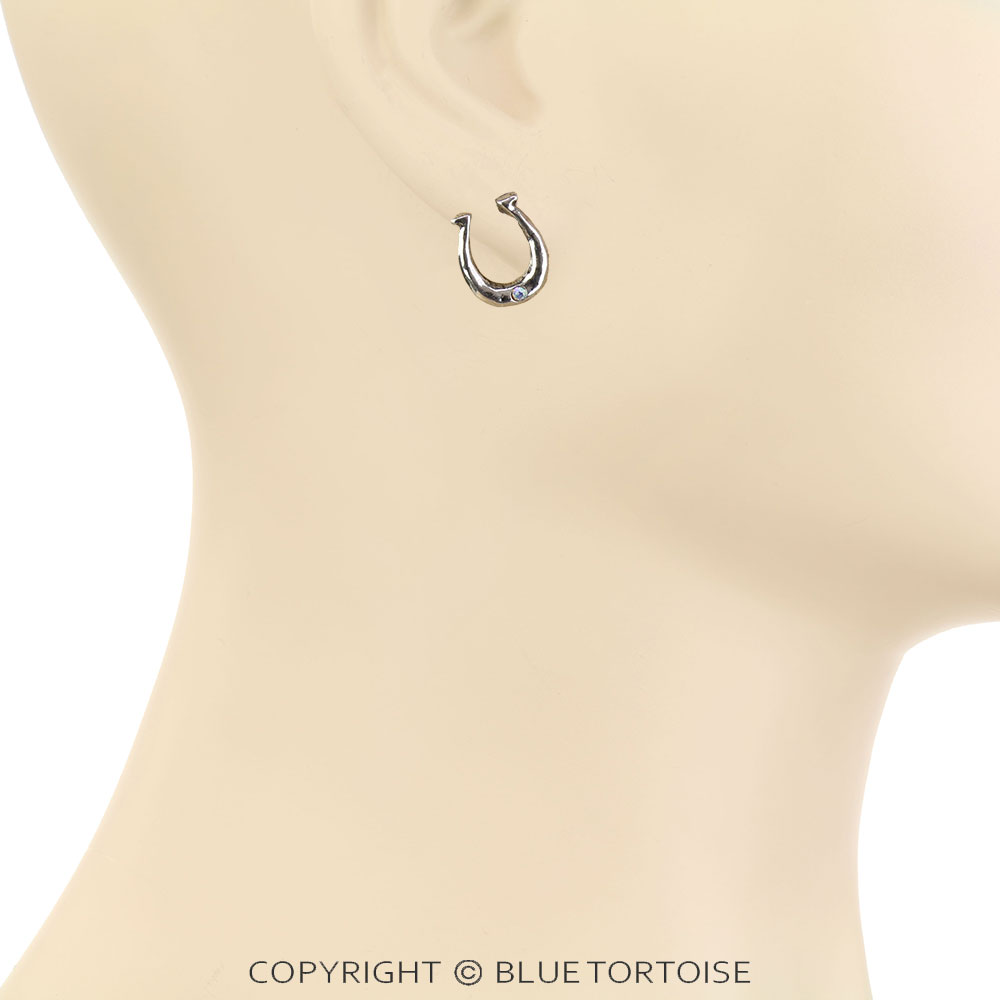 Western Horseshoe Stud Earrings - Image 2