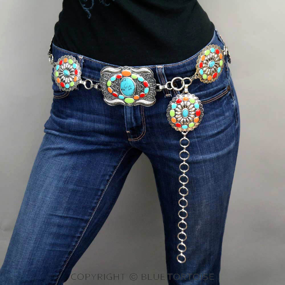 Western-Inspired Heart Concho Belt