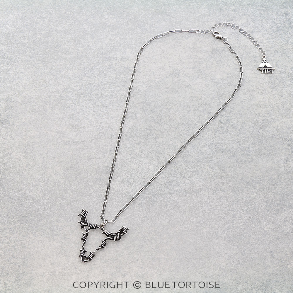 Western Barbed Wire Steerhead Necklace