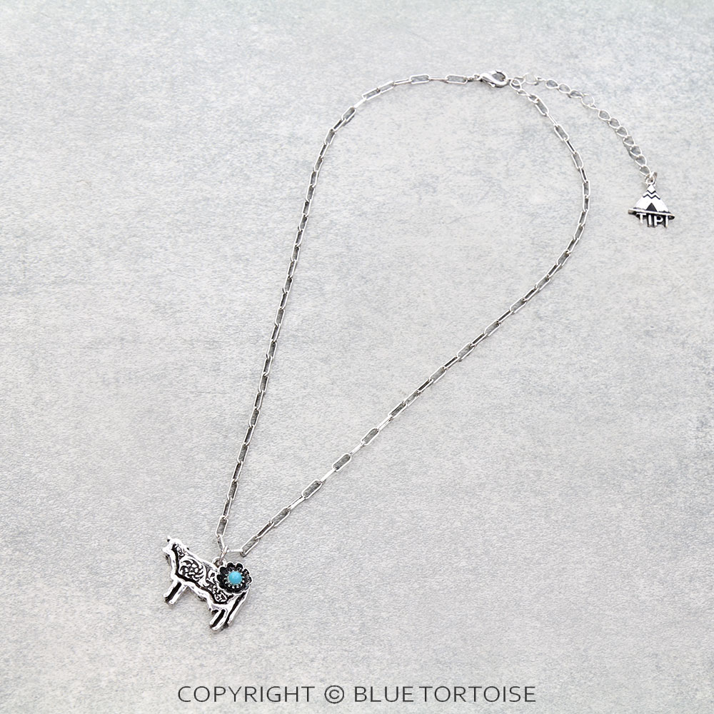 Western Dainty Cow Flower Necklace