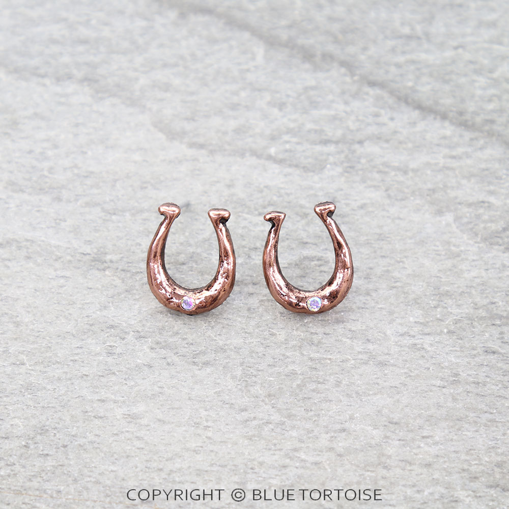 Western Horseshoe Stud Earrings