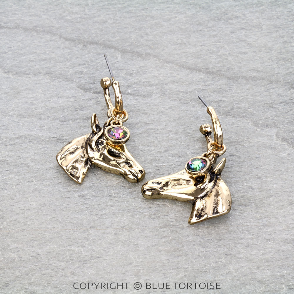 Western Horse Head Stud Earrings