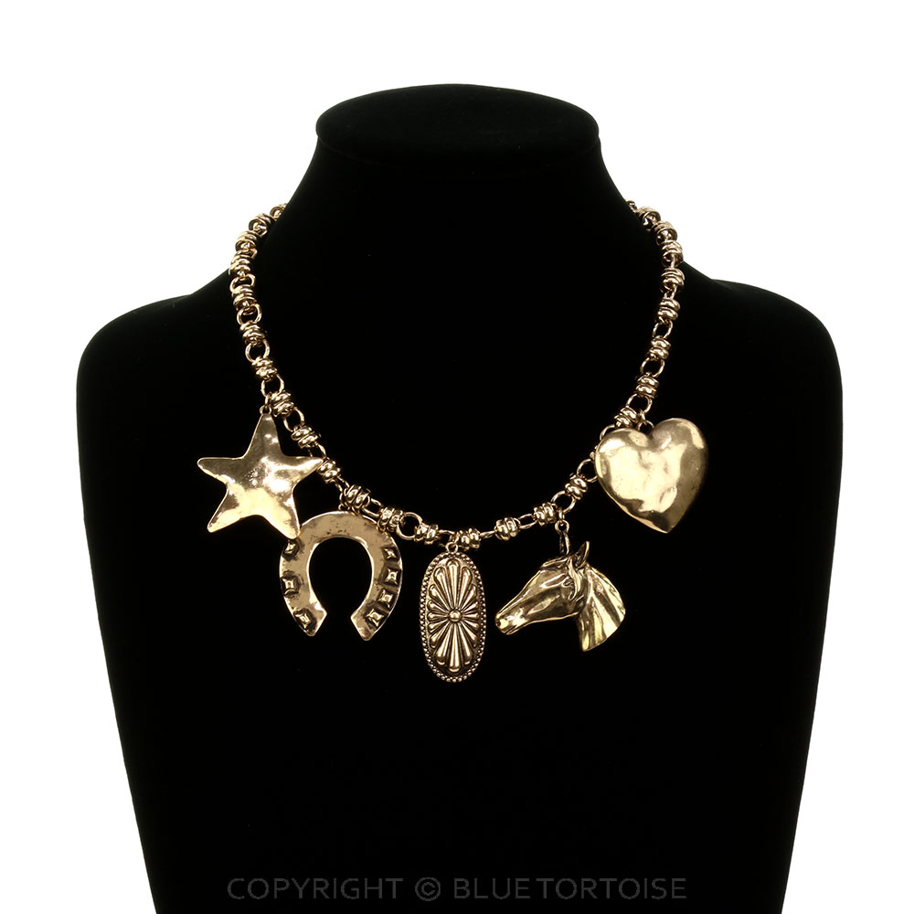 Western Concho Charm Toggle Necklace - Image 2
