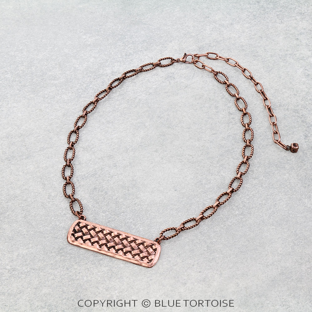 Western Woven TXR Bar Necklace