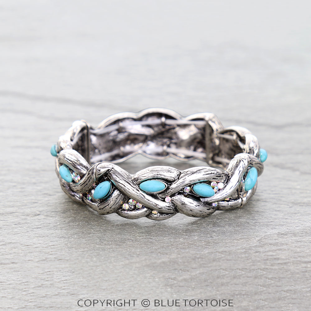 Western TXR Stone Stretch Bracelet