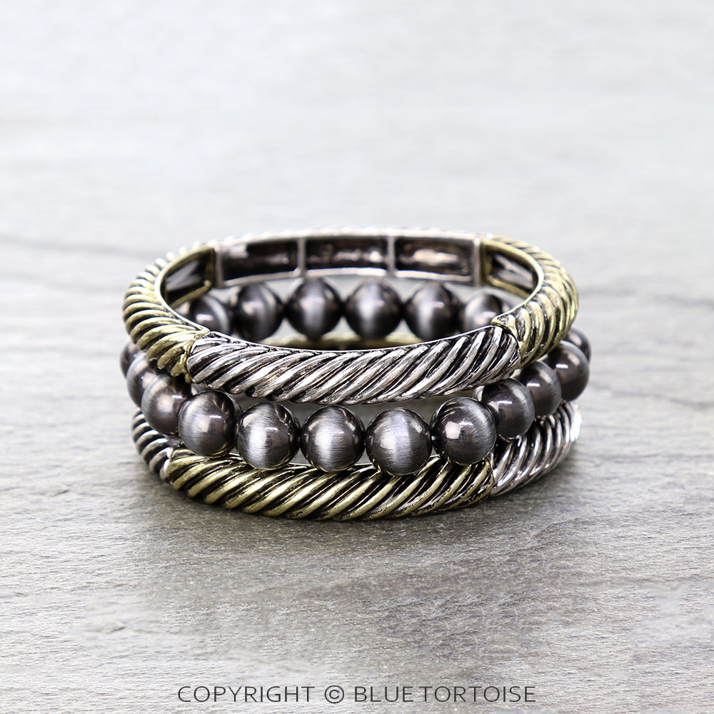 Wester Twisted TXR Pearl Stackable Bracelet