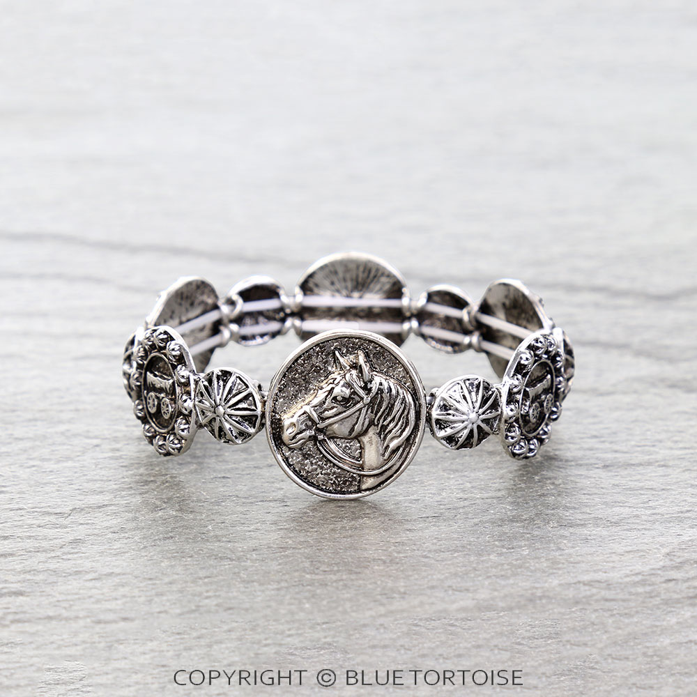 Western Horsehead Stretch Bracelet