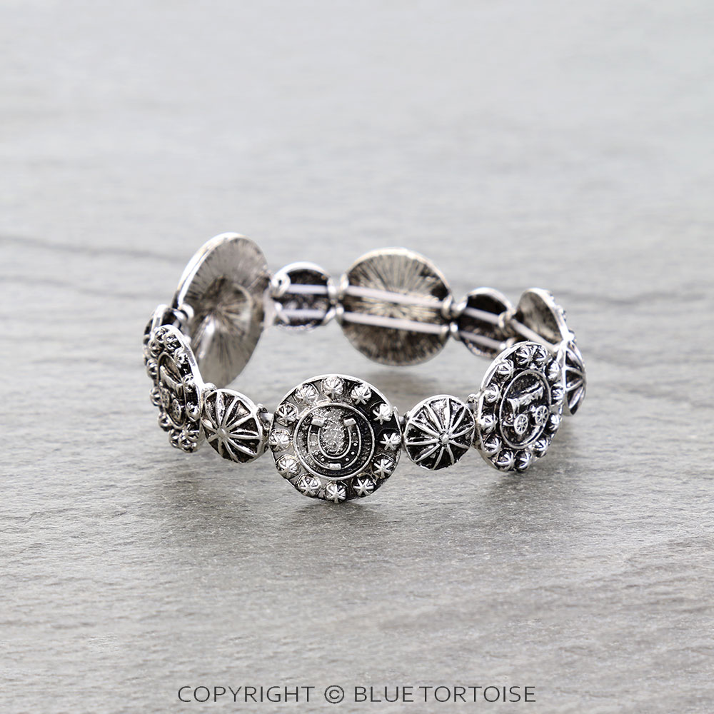 Western Horsehead Stretch Bracelet - Image 2