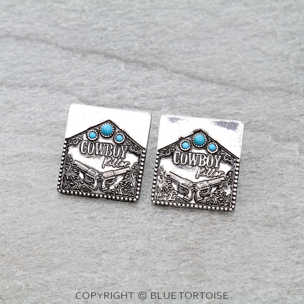 Western Cowboy Killer Stud Earrings