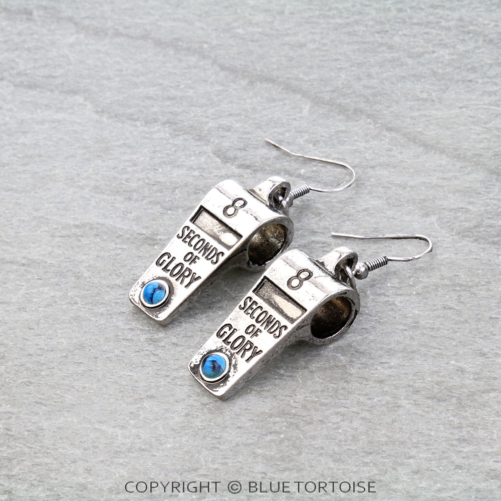 8 Seconds of Glory Whistle Dangle Earrings