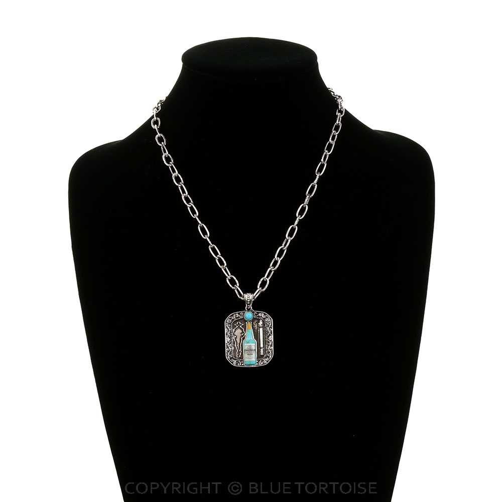 Western Spirit Bottle Cowboy Necklace - Image 2