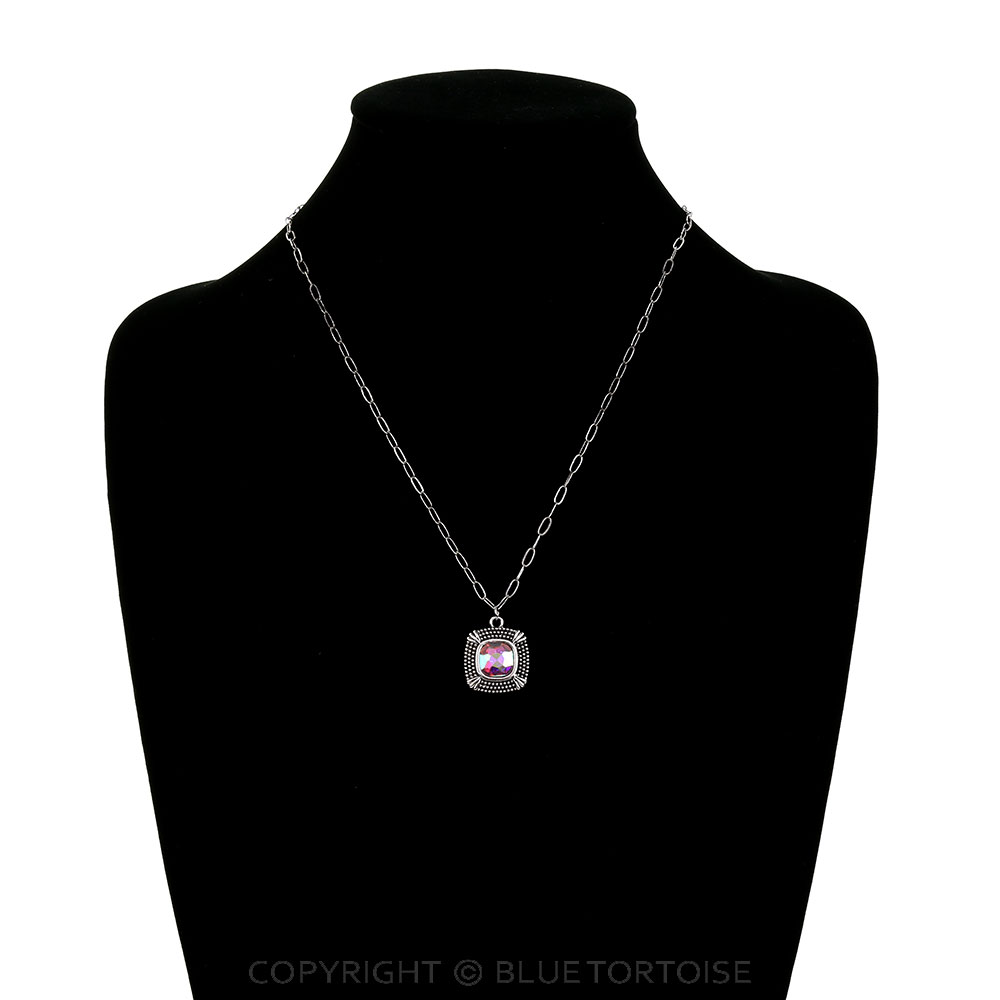 Western Square Stone Necklace - Image 2