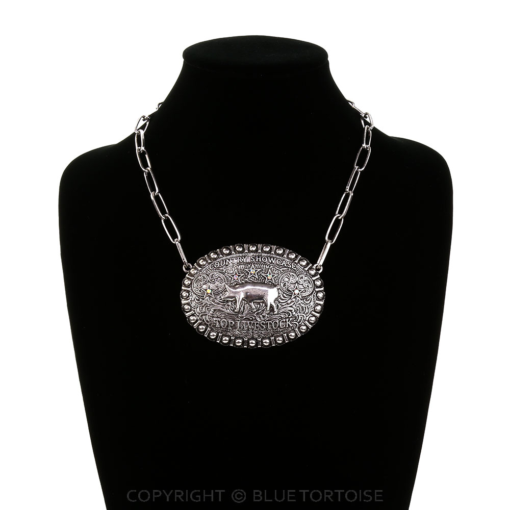 Western Large Top Live Stock Necklace - Image 2