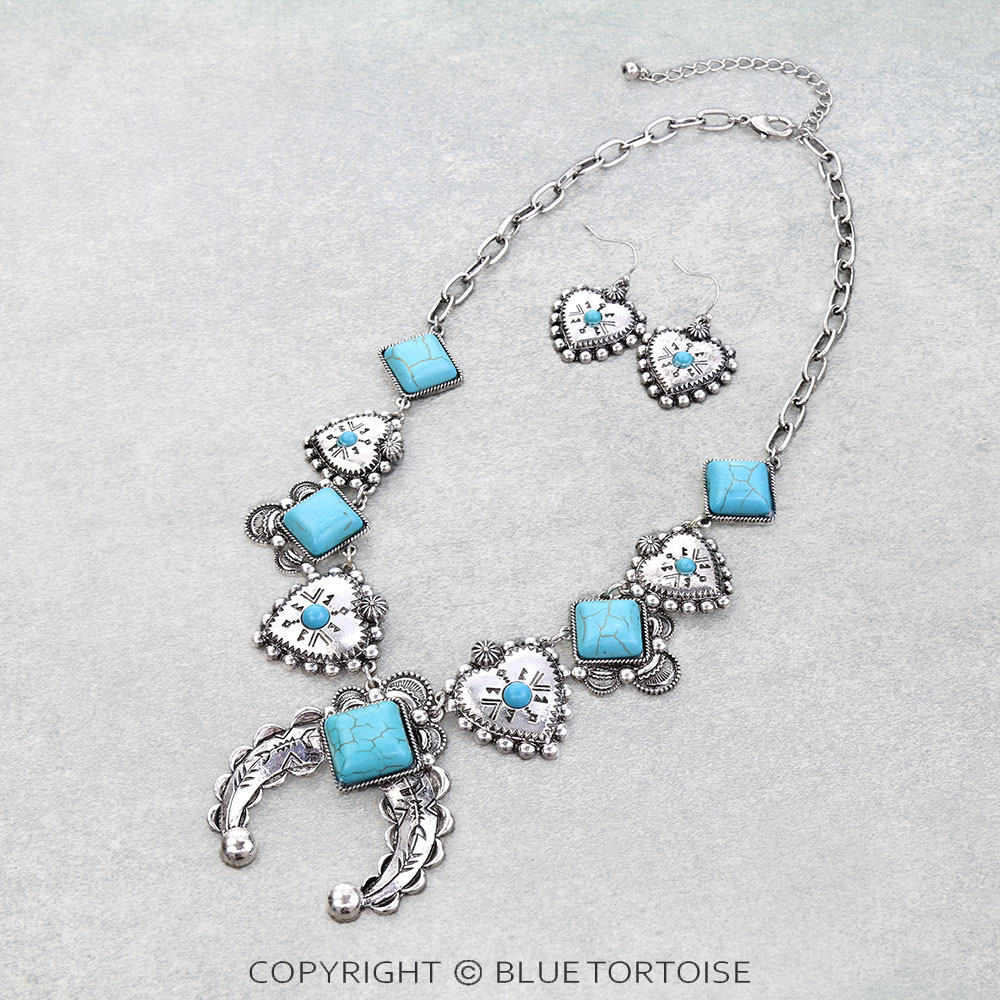 Western Squash Blossom Necklace Set