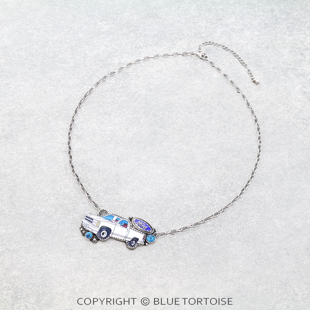 Western Truck Print Necklace