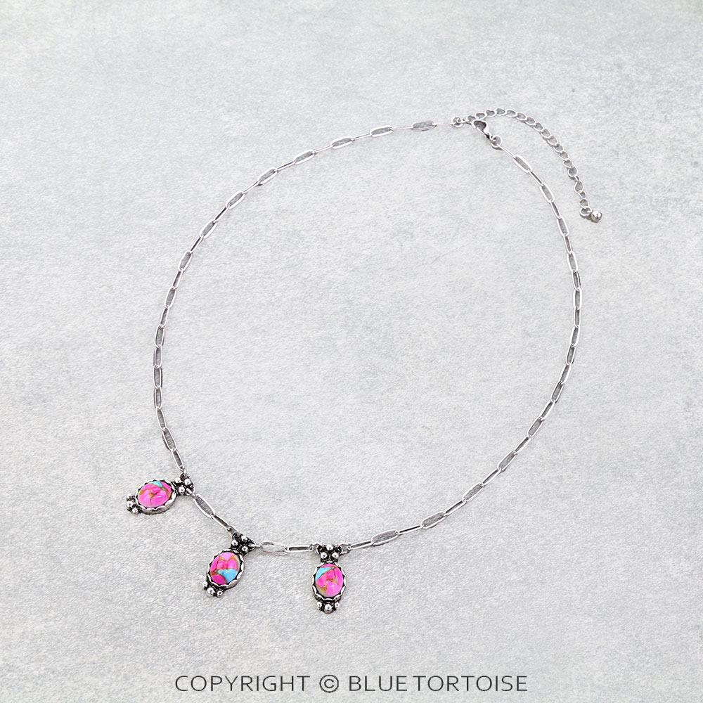 Western Oval Stone Necklace