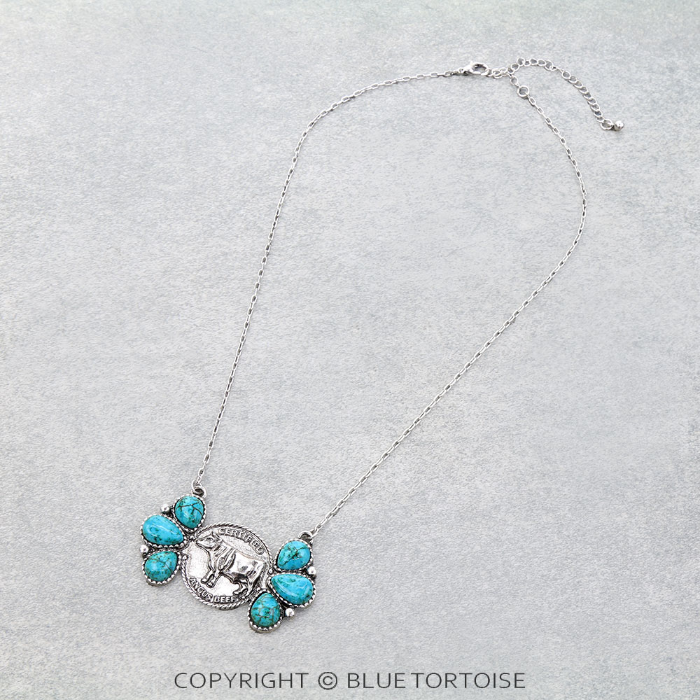 Western Certified Angus Beef Stone Necklace