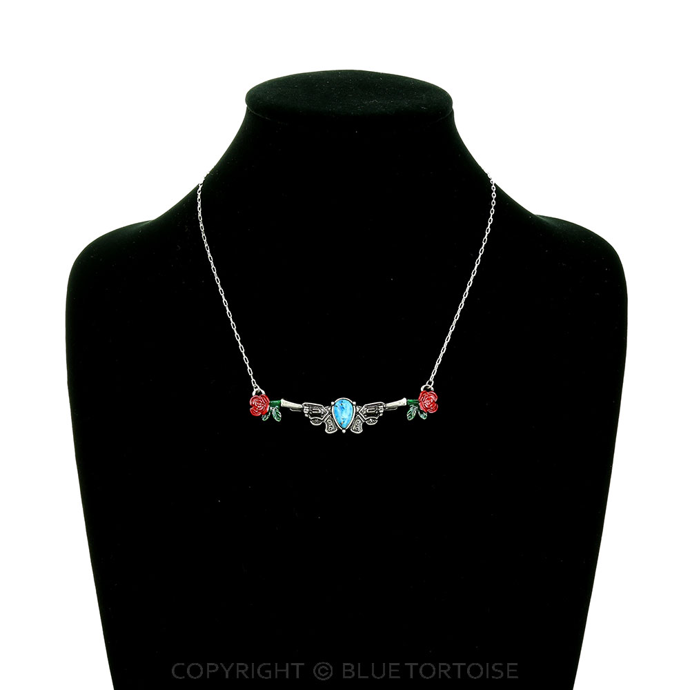 Western Guns and Roses Necklace - Image 2
