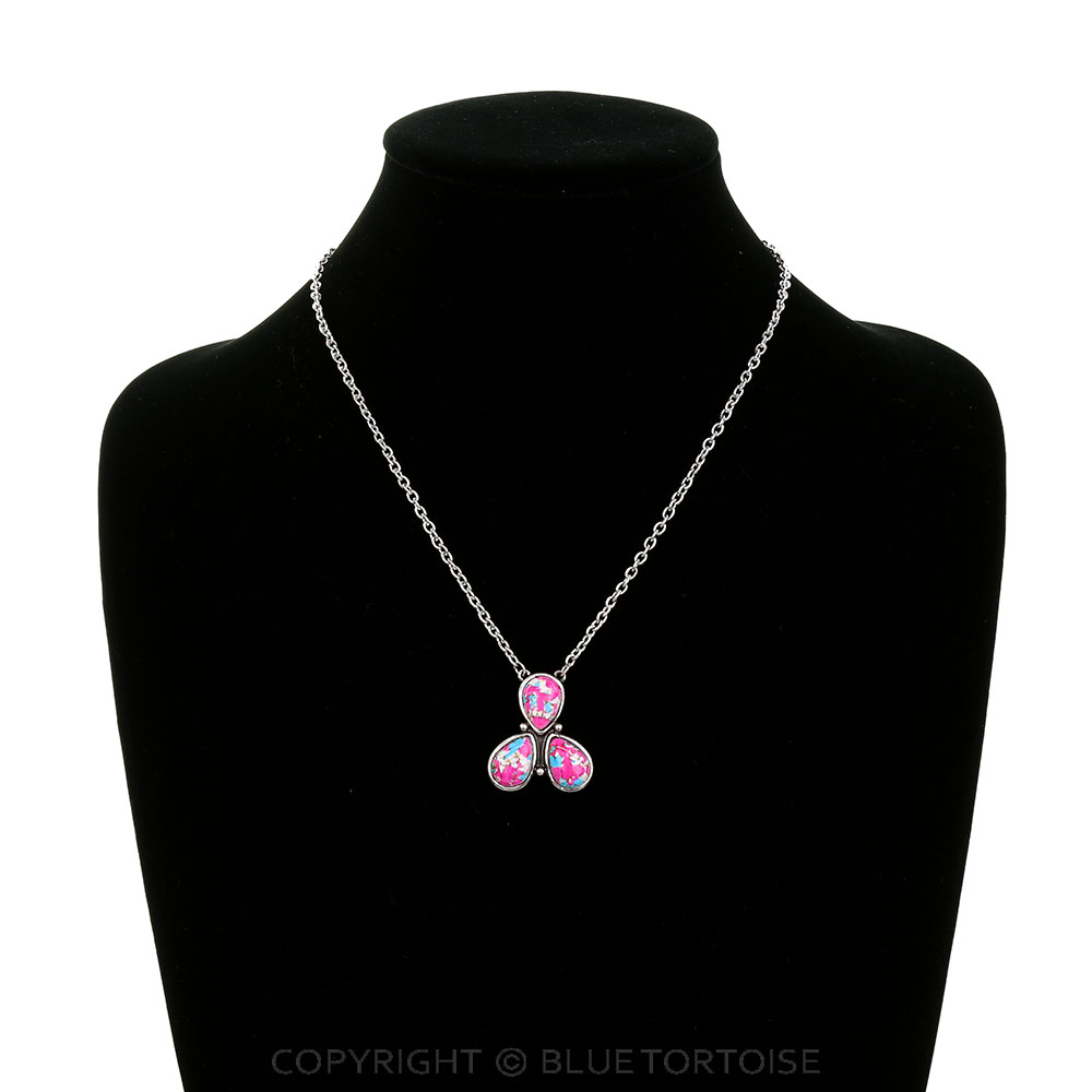 Western Teardrop Stone Necklace - Image 2