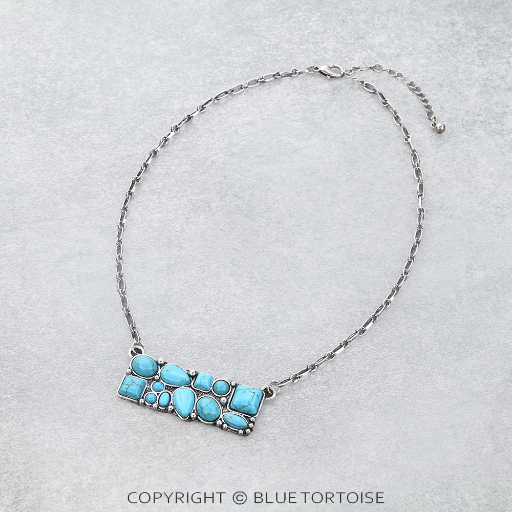 Western Bar Stone Necklace