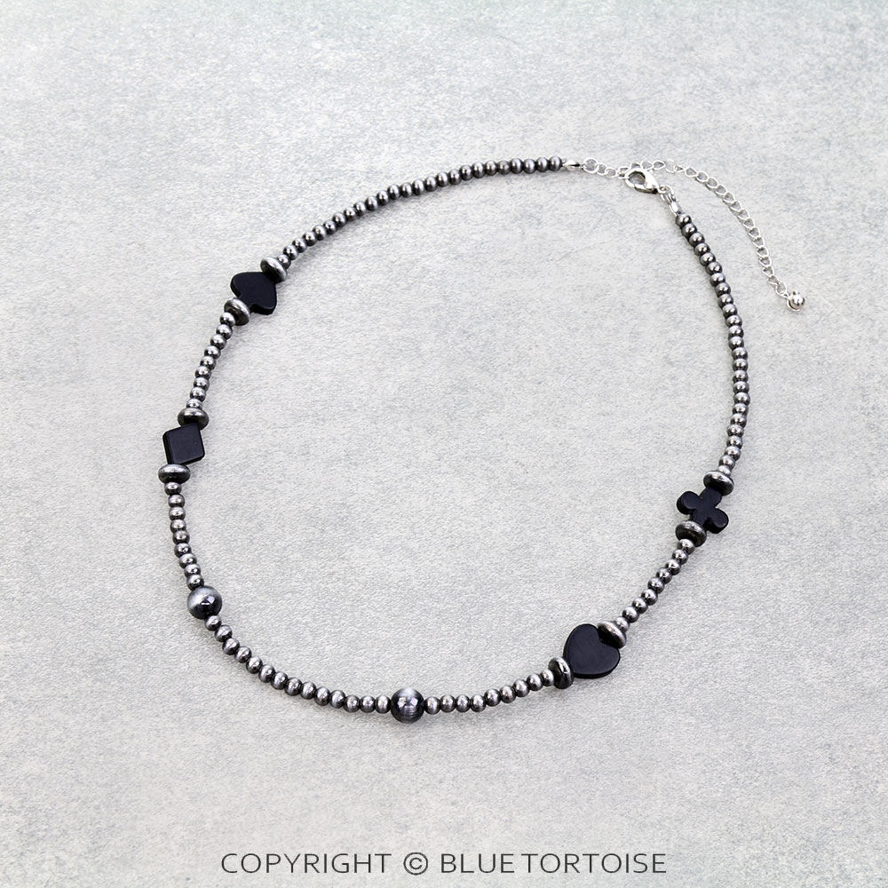Card Theme Navajo Style Pearl Necklace