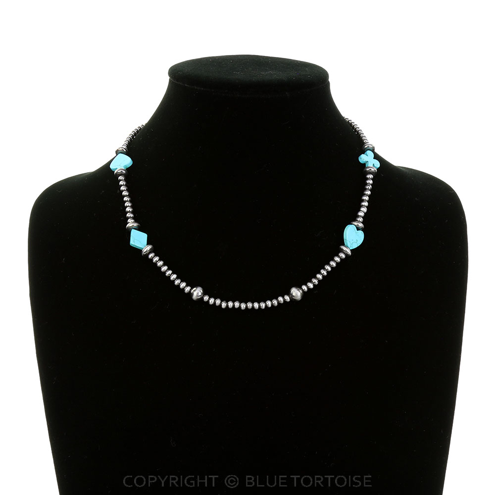 Card Theme Navajo Style Pearl Necklace - Image 2