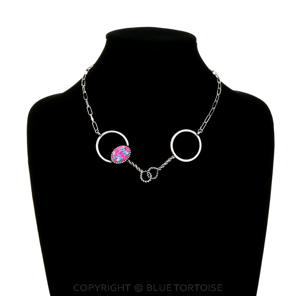 Western Horsebit Stone Necklace - Image 2