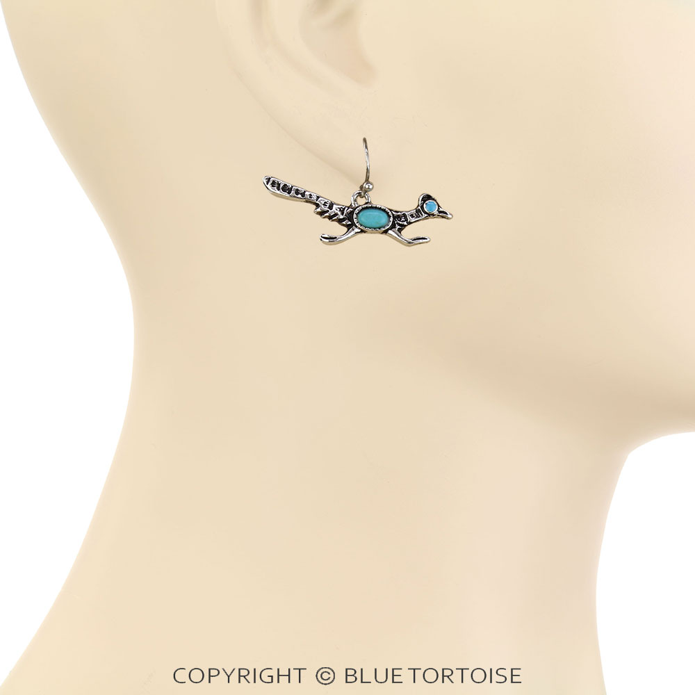 Western Road Runner Dangle Earrings - Image 2