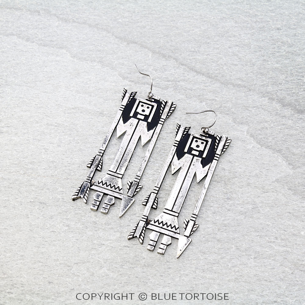Western Arrow Indian Style Dangle Earrings