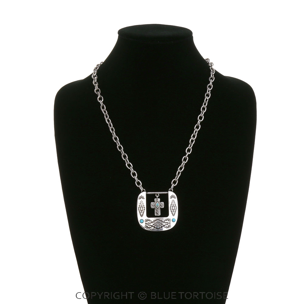 Western Cross Buckle Necklace - Image 2