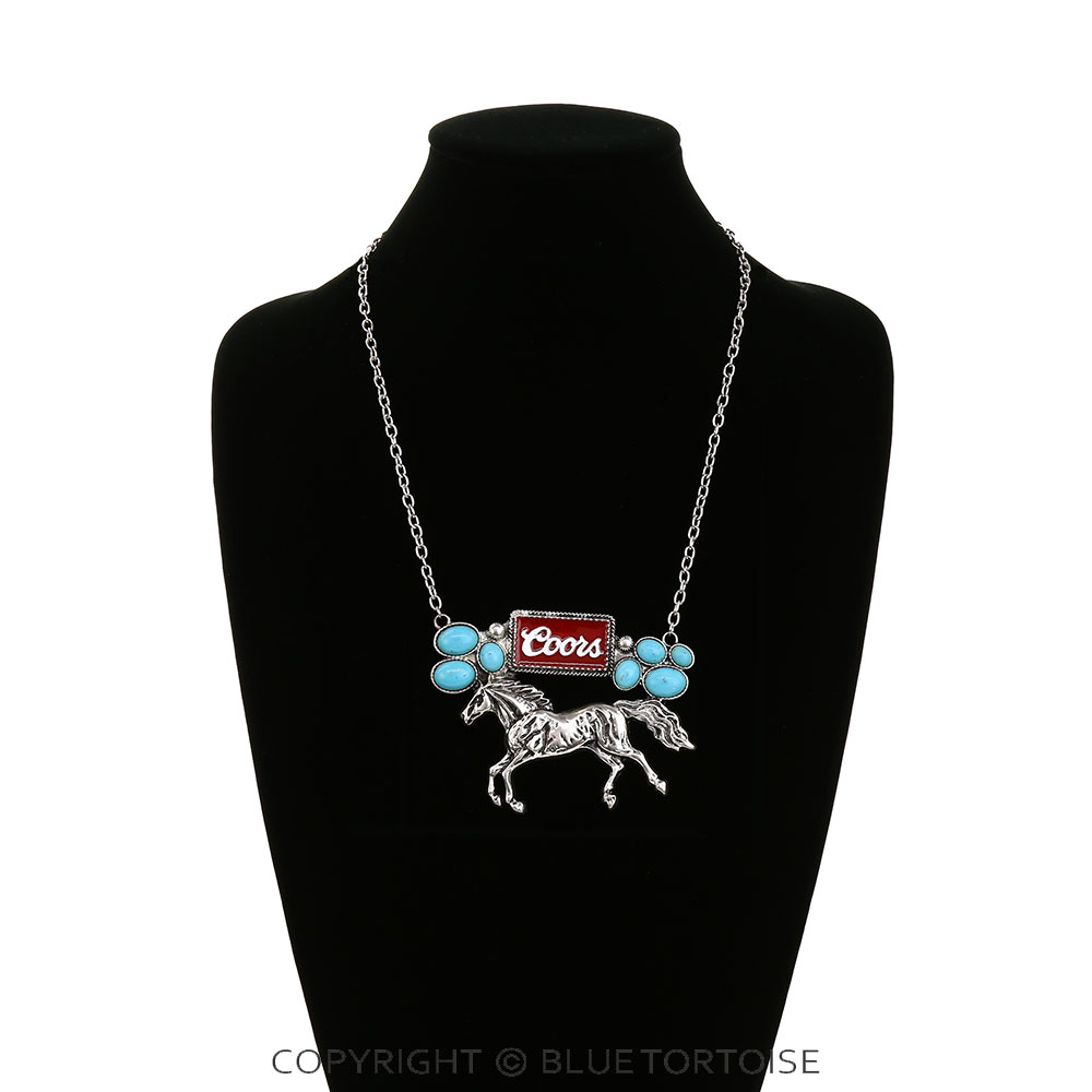 Western Horse & Beer Logo Necklace - Image 2